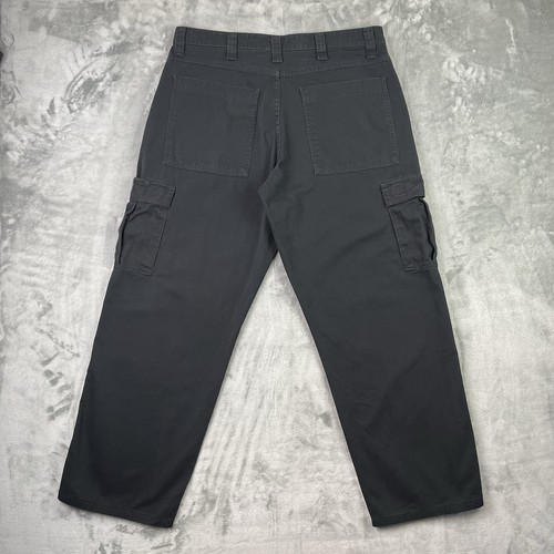 Wrangler Cargo Trousers Men’s W34 L30 Black 100% Cotton Multi Pocket Utility  - Picture 2 of 7