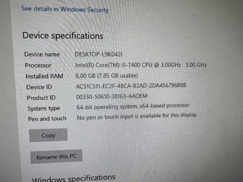 Fujitsu Esprimo P420 E85+ Deskto PC Intel i5-4460 8GB / 500GB Win10 - Picture 7 of 8