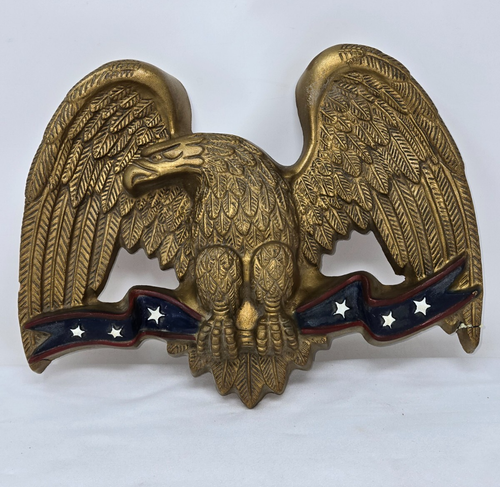 PLACA DE PARED DE ORO PATRIÓTICO MCM AMERICAN EAGLE DE COLECCIÓN FUNDICIÓN DE POLIURETANO - Imagen 1 de 6