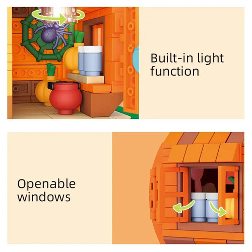 Blocchi di costruzione negozio di zucche Halloween | Giocattoli e mattoncini del generale Jim | GJ-HP - Foto 3 di 7