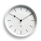 Lemnos Wall Clock Radio Clock Analog RIKI Steel Clock White WR08-24 WH