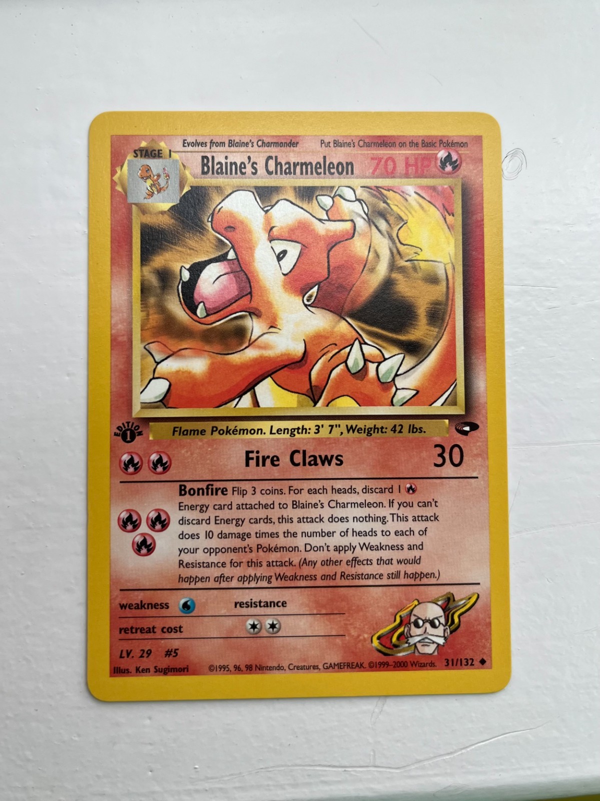 1st Edition Blaine's Charmeleon 31/132 Pokémon Gym Challenge 2000 Near Mint (NM)