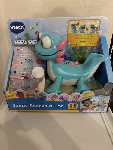 VTech Sandy Snacks - eine Menge elektronisches interaktives Haustier mit Zubehör - BRANDNEU