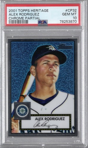 Alex Rodriguez 2001 Topps Heritage #CP32 Chrome /552 PSA 10 GEM MT - Picture 1 of 2