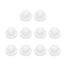 10pcs Hole Plug 1/4 Inch (6mm) Button Plugs Fit for 4mm Hole, White