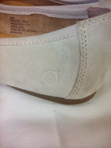 BORN BRIN Ballerina flache Schleife Ripsband 8,5 M Slipper Knochen beige Wildleder - Bild 6 von 8