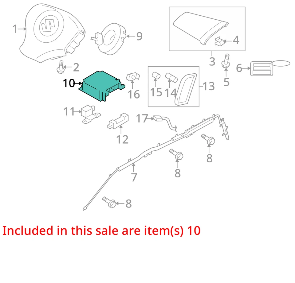 Chassis ECM Air Bag Grand Under Center Console Fits 06-08 VITARA 27193103 Foto 4 de 4