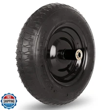 GICOOL 14.5" Wheelbarrow Tire, 3.50-8” Pneumatic Tire, Universal Wheelbarrow 