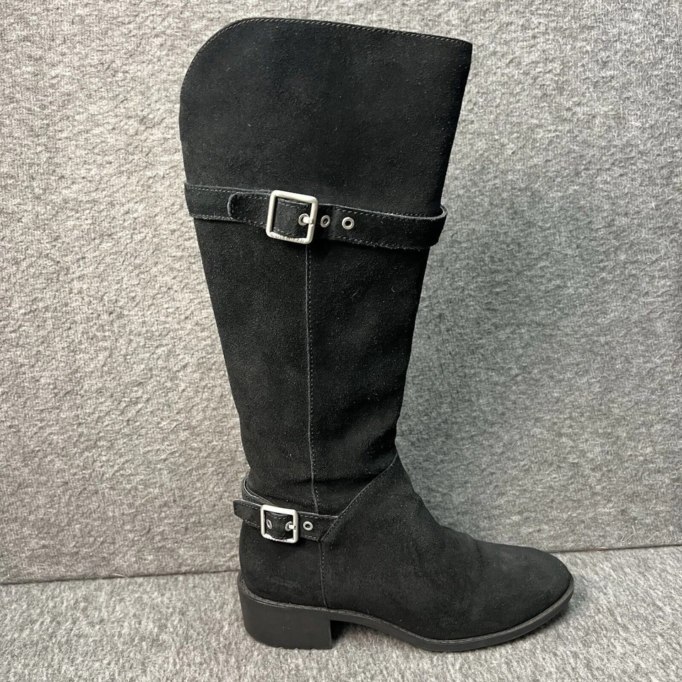 Cole Haan Indiana Waterproof Black Suede Riding Boots Size 6.5 EUC - Image 4 of 4