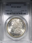 1883-O Morgan Dollar PCGS MS65 Flashy Gem Quality