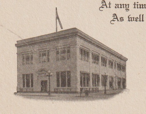 Brainerd MINNESOTA c1910 FIRST NATIONAL BANK Advertising CHRISTMAS CARD! MN - Picture 2 of 3
