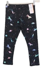 Wonder Nation Girl's Leggings Unicorns and more on Black Tough Cotton 5K64