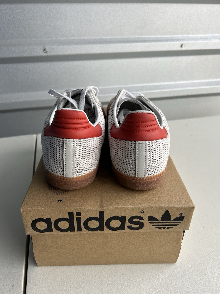 Adidas Originals Men's Samba OG Crystal White Preloved Red