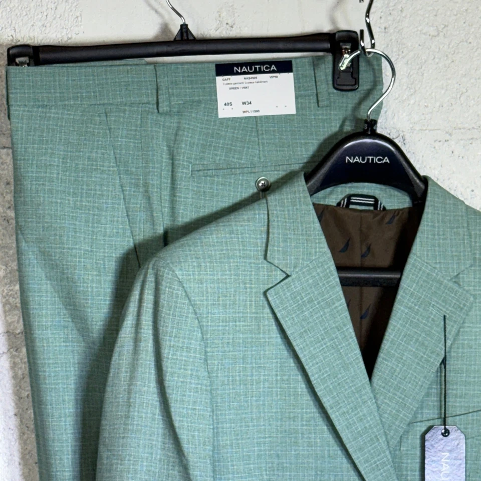 Nautica Мужская современный крой сезонный хлопок эластичной костюм новом 40с $395 - Изображение 2 из 4