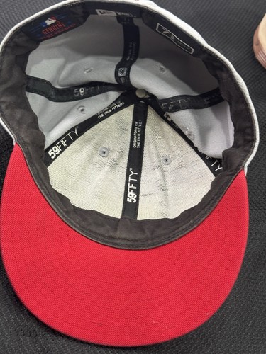 Washington Nationals New Era 9Fifty Fitted Size E7 3/8 Gray And red Cap Hat MLB - Picture 11 of 12