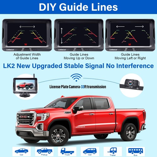Wireless Backup Camera Ease Install - Color Image HD 1080P 5 Inch Monitor Dig... - Picture 4 of 7
