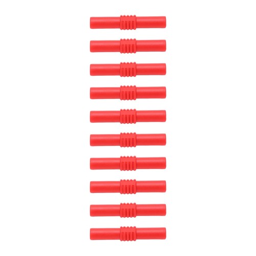 (rouge)10 Pcs 4mm Isolé Banane Coupleur Jack Socket Connecteur Adaptateur - Afbeelding 2 van 12