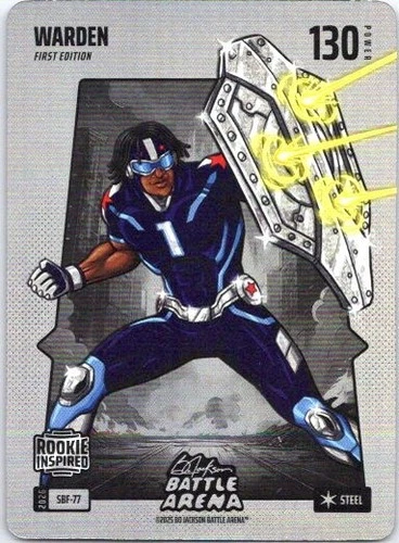 2026 Bo Jackson Battle Arena Warden Silver Battlefoil Steel Cam Ward RC SBF-77