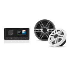 Fusion MS-RA210 Source Unit w/ Clarion CMSP-651-SWG Premium 6.5-inch Coaxial ...