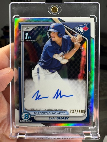 2024 Bowman Chrome Refractor Auto /499 Sam Shaw