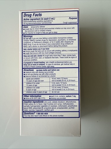 Delsym Adult 12 Hour Cough Relief 5 Oz By Delsym New Sealed Exp 6/2027 - Picture 2 of 3