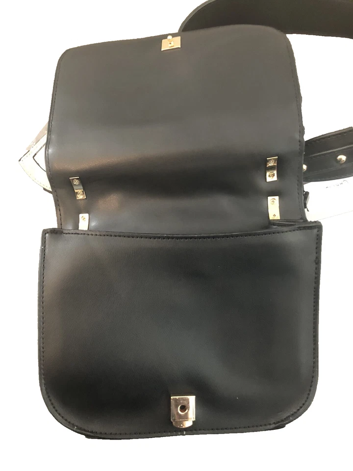 CARPISA-NWT-женская черная/электрическая синяя/серая сумочка из искусственной кожи с золотым акцентом - Изображение 2 из 4