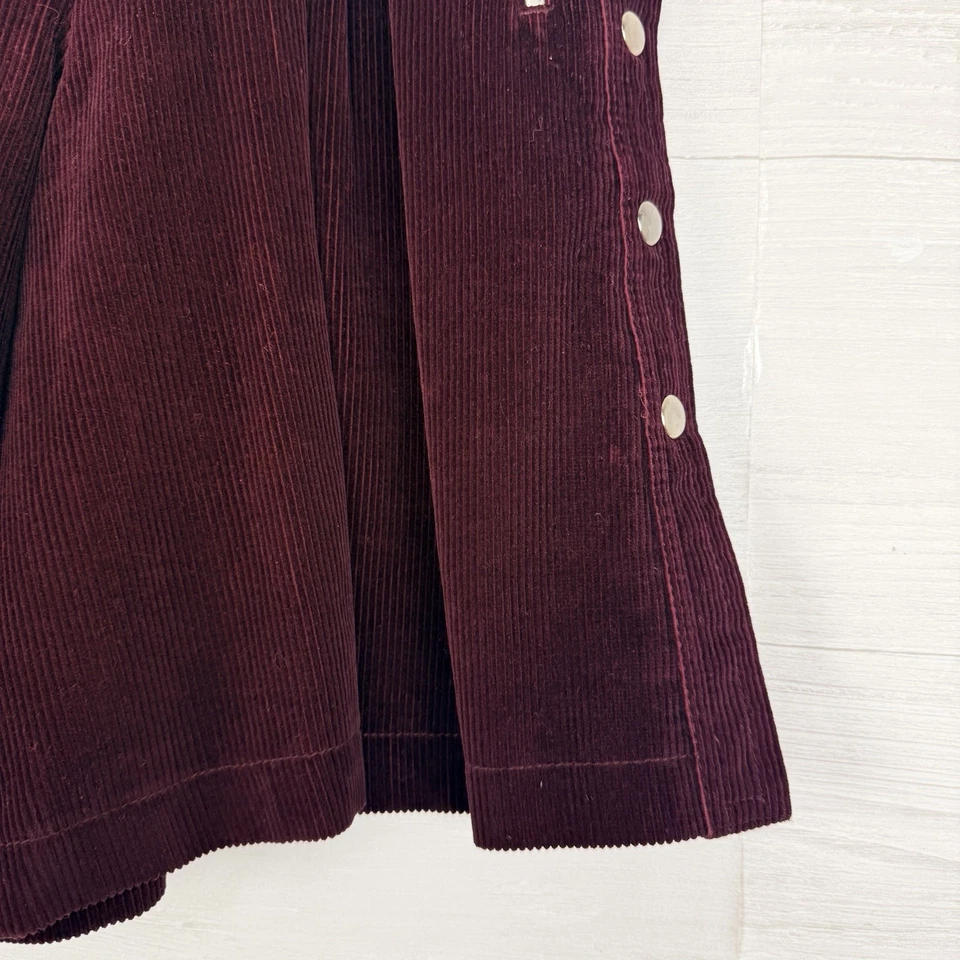 De Colección Y2K Liz Claiborne Plisado Skort Cintura 24 Borgoña Terciopelo Pana Años 80 90 Foto 3 de 4