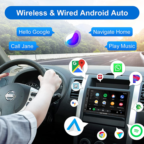 Double 2 Din Car Stereo Bluetooth Head Unit Apple CarPlay Touch Screen Radio FM - Picture 5 of 14