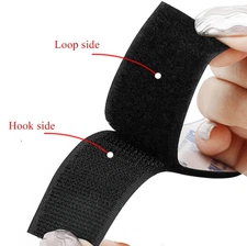 3M Hook Loop Self Adhesive Tape Heavy Duty 1"x10FT 2 Rolls Black for DIY & Home-