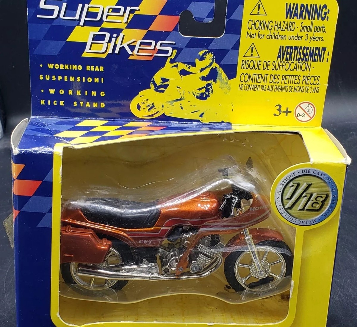 スーパーバイク、MOTORMAX Motormax 1:18 Super Bikes 76201 Honda CBX Diecast Read