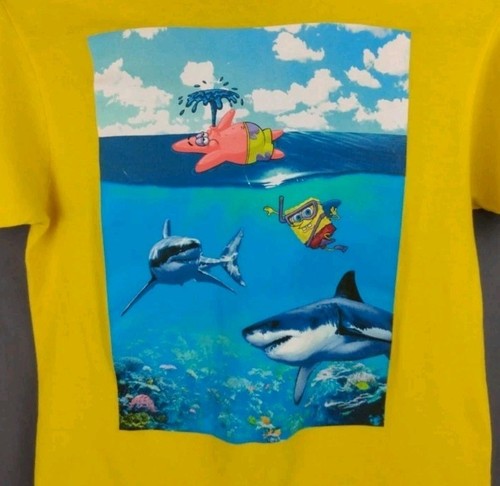 SpongeBob Squarepants Tshirt Boys 10/12 In The Ocean Nickelodeon - Picture 3 of 7