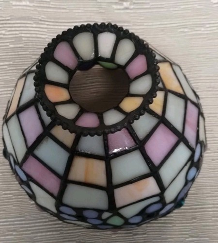 Partylite Hydrangea Tea Light Lamp Shade Stained Glass Look Lamp Shade Only - Picture 2 of 7