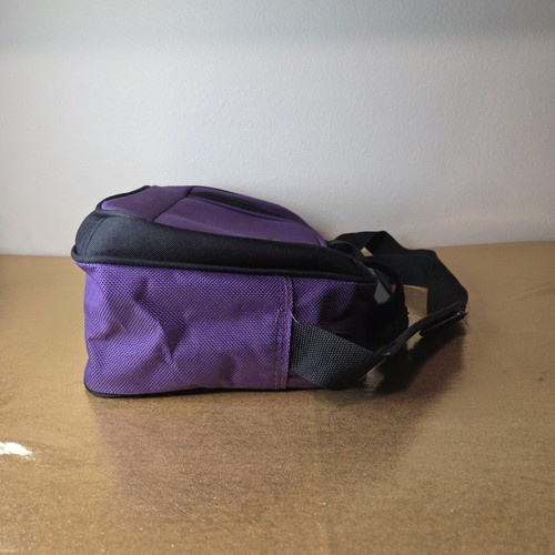 US Traveler Purple Fabric Travel Zip Bag Tote Carry On Personal Item 14”x9.5”x5 - Picture 10 of 23