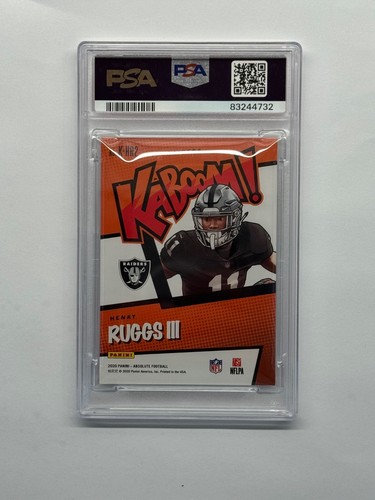 2020 Panini Absolute Henry Ruggs Kaboom PSA 9 Las Vegas Raiders RC Case Hit - Picture 2 of 2