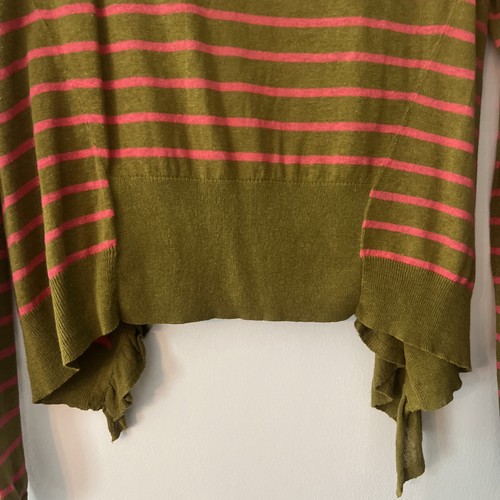 Sparrow by Anthropologie Open Front Cardigan Women’s Small Army Green/Pink - Picture 11 of 12
