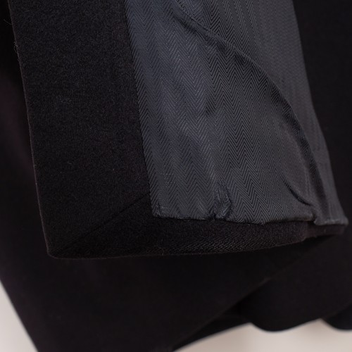 Ermenegildo Zegna Cashmere Overcoat Size EU58 Solid Black DB Peak Lapel Winter - Picture 6 of 8