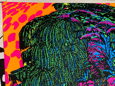 ヴィンテージ 1970 Pro Arts Inc　ポスター IN ANOTHER LAND VINTAGE 1970 BLACKLIGHT HEADSHOP POSTER
