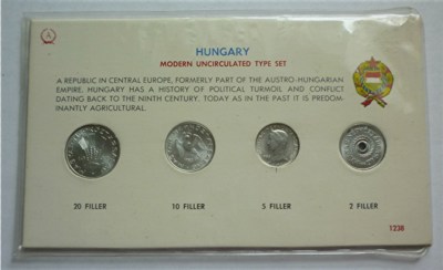 MINT UNC TYPE COIN SET CARD 5 w// SILVER MARKKA 1965 FINLAND