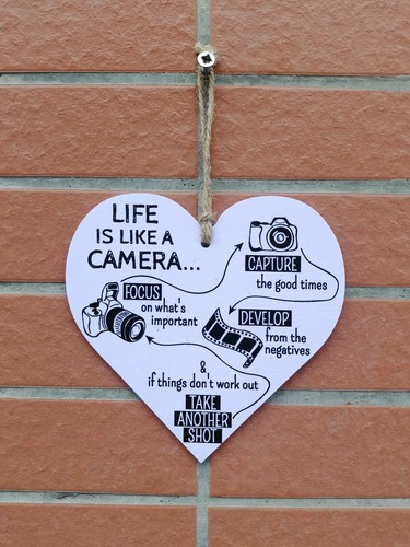 CARISPIBET Life is Like a Camera | Home Signs with Sayings House Cute Decorative - Picture 5 of 6