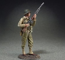BRITAINS WORLD WAR 2 ALLIES 25280 U.S INFANTRY B.A.R. MAN STANDING ALERT