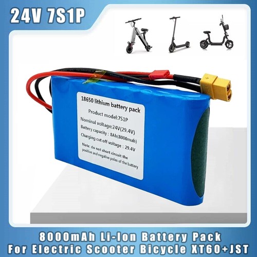 24V / 29V 8000mah LI-LON AKKU 7s1p FÜR ELEKTROROLLER FAHRRAD XT60 JST A+++ - Bild 2 von 11