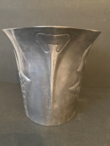 Vintage Pewter Ice Bucket Wine Cooler Grape Design - Picture 10 of 13