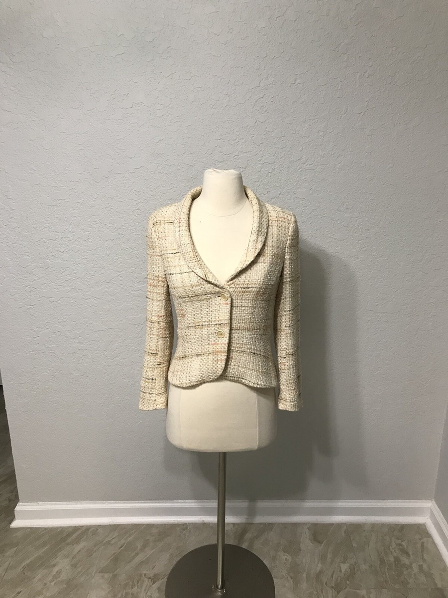 Theory Tweed blazer jacket size 2 | eBay