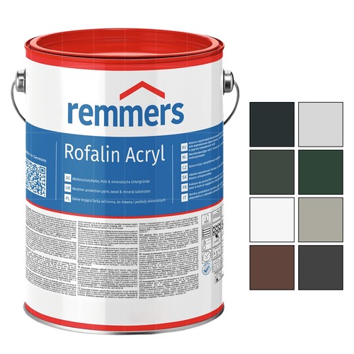 REMMERS Rofalin Acryl Wetterschutzfarbe Holzfarbe Zink 5L FARBWAHL - Bild 1 von 10