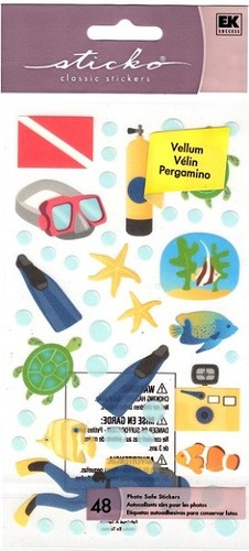 Sticko Stickers FISH OCTOPUS CRAB TURTLE WHALE SHARK DOLPHIN NARWHAL AQUARIUM - Picture 2 of 19