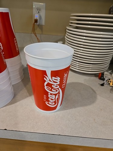  Vintage 80s Coca-Cola 44oz Pack of 21  Plastic Restaurant Style Cups  VTG  - Picture 7 of 8