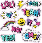 36 Children's Stickers Labels Thank You Children's LOL Imoji Heart OMG
