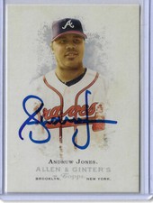 Andruw Jones Autographed 2006 Topps Allen and Ginter 10 Beckett Witnessed