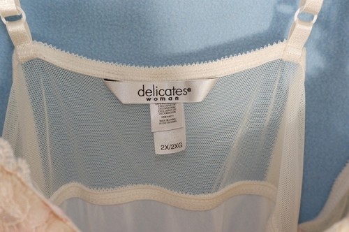 Delicates Lingerie Lace Nightgown Size 2XL Babydoll Sexy Nightie Set Ivory - Picture 4 of 8