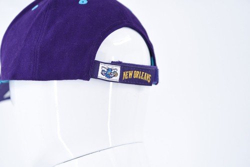 New Orleans Hornets NWT!! Embroidered Logo Purple NBA Elevation Strapback Hat - Picture 15 of 22
